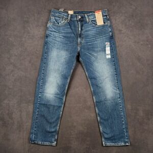 Levis 505 Jeans Mens 36x30 Blue Regular Fit Straight Leg Denim NEW